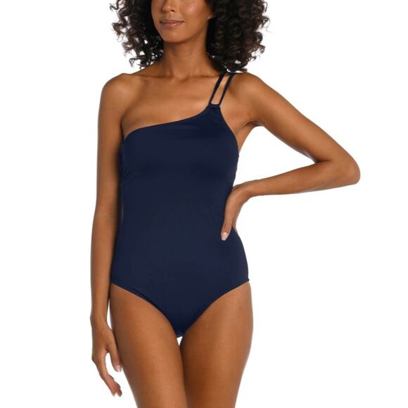 LA BLANCA Women's Island Goddess One Shoulder One Piece Swimsuit - Picture 1 of 13